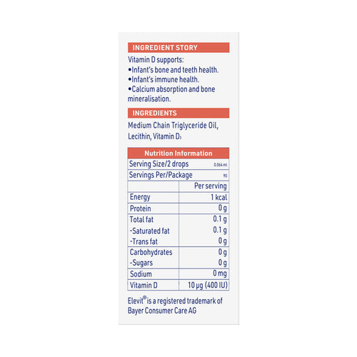 Elevit  Sungrowth Vitamin D3 oil Drops